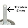 Tarczowa 70mm Trzpieniowa Szczotka Drut Stalowy Falowany Szczotpol PL 667