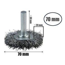 Tarczowa 70mm Trzpieniowa Szczotka Drut Stalowy Falowany Szczotpol PL 667