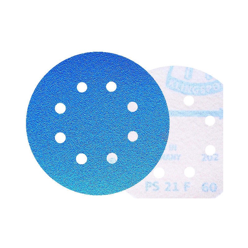 50x Krążki PS21 125mm P60 GLS5 (8-otworów) Papier ścierny na rzep KLINGSPOR