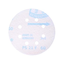 50x Krążki PS21 125mm P60 GLS5 (8-otworów) Papier ścierny na rzep KLINGSPOR