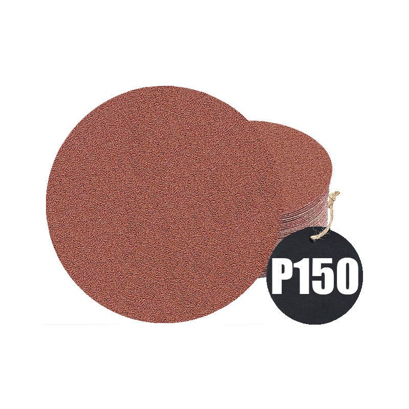 50x Krążki 125mm P150 Papier ścierny na rzep korund