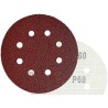50x Krążki 125mm P60 8-otworów Papier ścierny na rzep korund GLS5