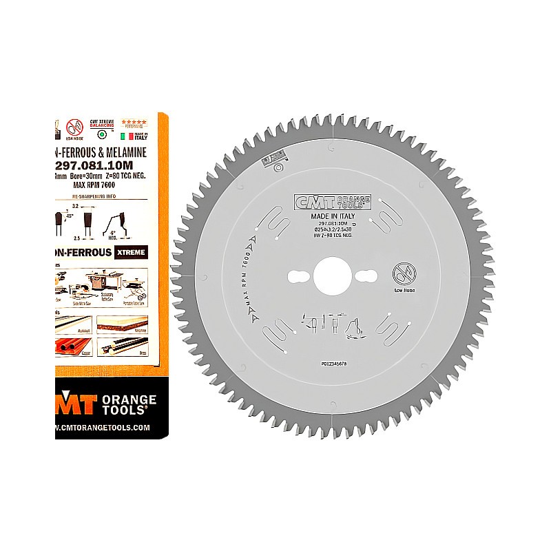 CMT 254x30x80T Tarcza widiowa piła do aluminium mosiądzu 297.081.10M