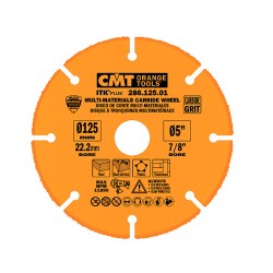CMT 125x22 Do szlifierki kątowej do cięcia drewna płyt z nasypem z węglików spiekanych 286.125.01