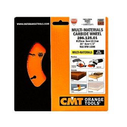 CMT 125x22 Do szlifierki kątowej do cięcia drewna płyt z nasypem z węglików spiekanych 286.125.01