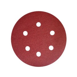 50x Krążki 150mm P120 6-otworów Papier ścierny na rzep korund GLS3