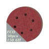 50x Krążki 150mm P120 6-otworów Papier ścierny na rzep korund GLS3