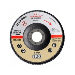 10x Blauflex 125 P120 Cyrkon tarcza ściernica lamelkowa listkowa