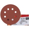 50x Krążki KND 125mm P320 8-otw Papier ścierny na rzep elektrokorund op. 50 szt! GLS5