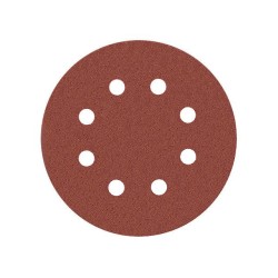 50x Krążki KND 125mm P320 8-otw Papier ścierny na rzep elektrokorund op. 50 szt! GLS5