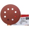 50x Krążki KND 125mm P400 8-otw Papier ścierny na rzep elektrokorund op. 50 szt! GLS5