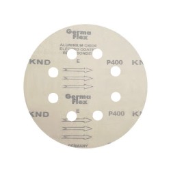 50x Krążki KND 125mm P400 8-otw Papier ścierny na rzep elektrokorund op. 50 szt! GLS5