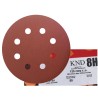 50x Krążki KND 125mm P600 8-otw Papier ścierny na rzep elektrokorund op. 50 szt! GLS5