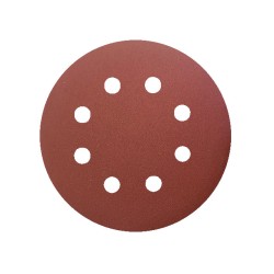 50x Krążki KND 125mm P600 8-otw Papier ścierny na rzep elektrokorund op. 50 szt! GLS5