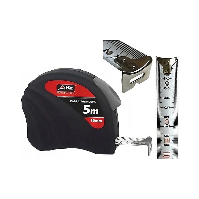 Miara zwijana 5m taśmowa z automatyczną blokadą K2