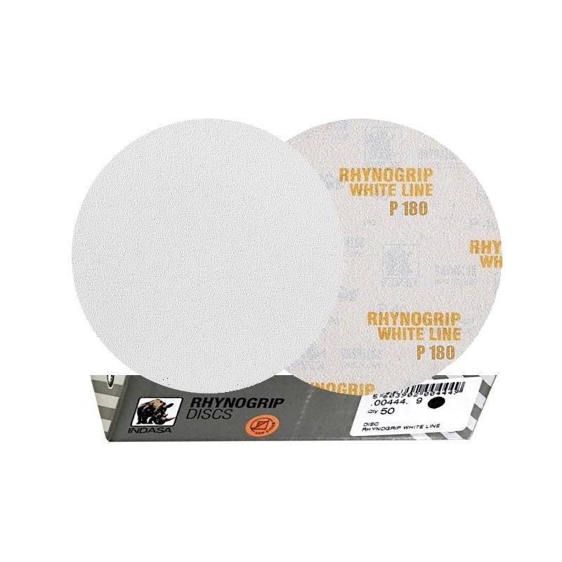 50x INDASA WHITE 150mm P180 Krążek ścierny na rzep