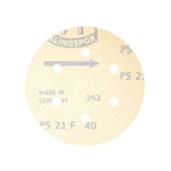 50x Krążki PS21 150mm P40 GLS3 6-otworów Papier ścierny na rzep KLINGSPOR