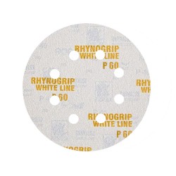 50x INDASA WHITE 125mm P60 8-otworów Papier ścierny na rzep whiteline GLS5 8H