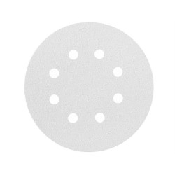50x INDASA WHITE 125mm P100 8-otworów Papier ścierny na rzep whiteline GLS5 8H