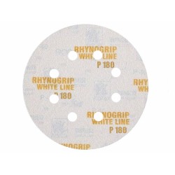 50x INDASA WHITE 125mm P180 8-otworów Papier ścierny na rzep whiteline GLS5 8H