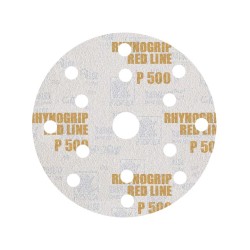 50x INDASA RED 150mm P500 15-otworów Papier ścierny na rzep redline GLS47 15H