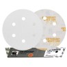 50x INDASA WHITE 150mm P220 6-otworów Papier ścierny na rzep whiteline GLS3 6H