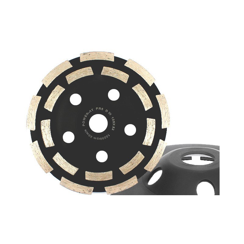 Tarcza Segment 125 x 22.2 Garnkowa dwurzędowa ściernica do szlifowania betonu