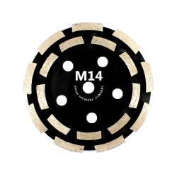 Tarcza Segment 125 x M14 Garnkowa dwurzędowa ściernica do szlifowania betonu