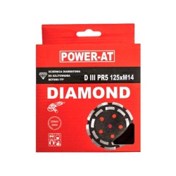 Tarcza Segment 125 x M14 Garnkowa dwurzędowa ściernica do szlifowania betonu