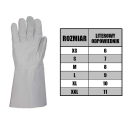 1x Argon Rozm. 9 Rękawice robocze spawalnicze Kozia Skóra