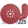 10x Krążki PL28 225mm P40 GLS38 8+1 -otworów Papier ścierny na rzep KLINGSPOR 9H