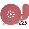 10x Krążki PL28 225mm P60 GLS38 8+1 -otworów Papier ścierny na rzep KLINGSPOR 9H