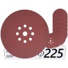 10x Krążki PL28 225mm P100 GLS38 8+1 -otworów Papier ścierny na rzep KLINGSPOR 9H