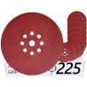 10x Krążki PL28 225mm P120 GLS38 8+1 -otworów Papier ścierny na rzep KLINGSPOR 9H