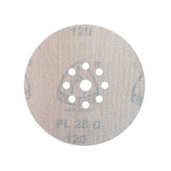 10x Krążki PL28 225mm P120 GLS38 8+1 -otworów Papier ścierny na rzep KLINGSPOR 9H