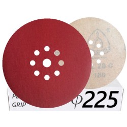 10x Krążki PL28 225mm P180 GLS38 8+1 -otworów Papier ścierny na rzep KLINGSPOR 9H