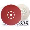 10x Krążki PL28 225mm P240 GLS38 8+1 -otworów Papier ścierny na rzep KLINGSPOR 9H