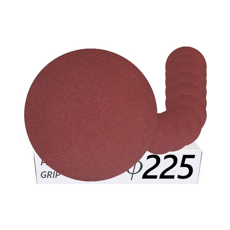 10x Krążki PL28 225mm P80 Papier ścierny na rzep KLINGSPOR