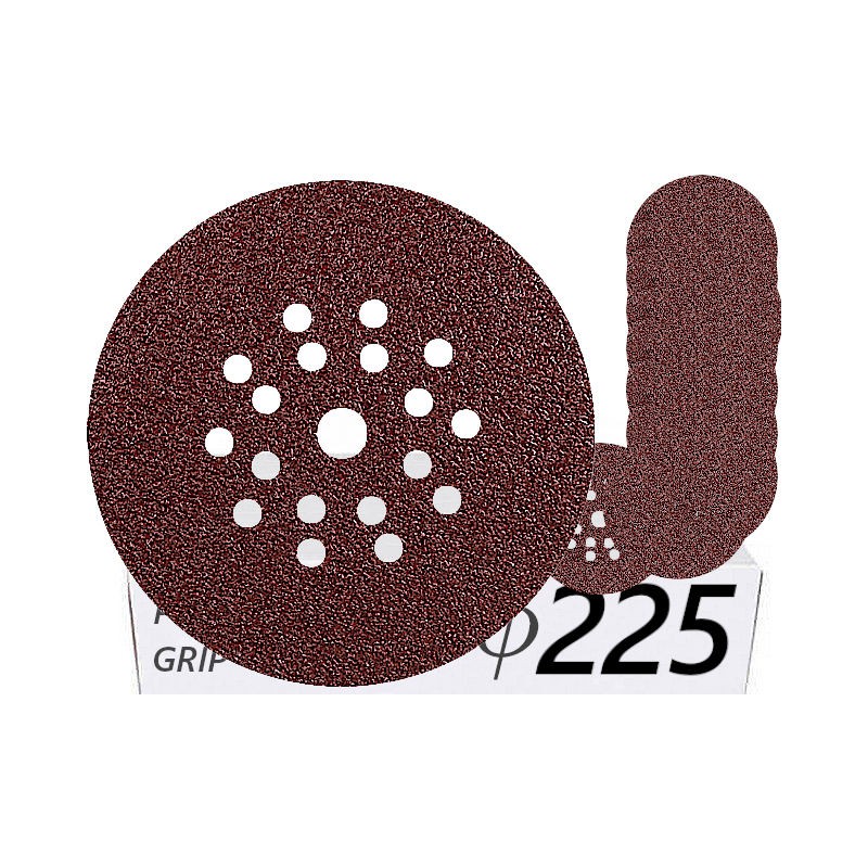 10x Krążki PL28 225mm P24 GLS55 18+1 -otworów Papier ścierny na rzep KND 19H
