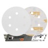 50x INDASA WHITE 150mm P40 6-otworów Papier ścierny na rzep whiteline GLS3 6H