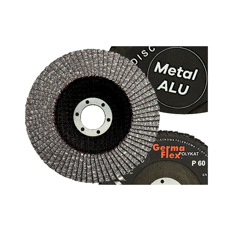 ALU POLYKAT 125 P 60 Tarcza Listkowa lamelka do szlifowania aluminium metalu