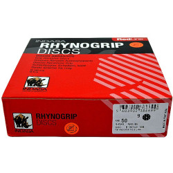 50x INDASA RED 150mm P100 15-otworów Papier ścierny na rzep redline GLS47 15H