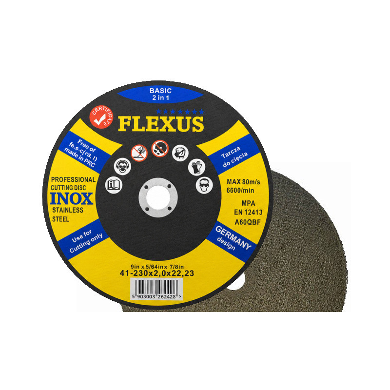 1x Flexus Basic 230x2,0 Tarcza do cięcia metalu 2x1 Metal Inox