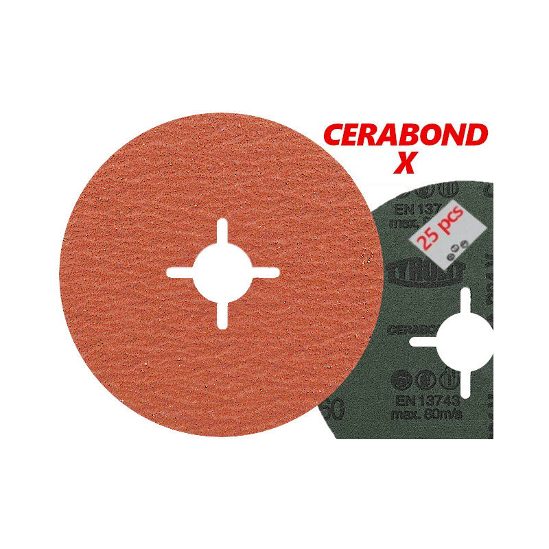 25x TYROLIT Ceramika 125 P60 P94V Krążek Dysk Fibrowy