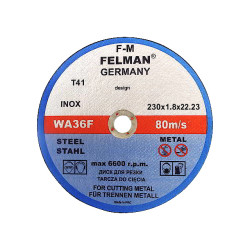 1x Felman 230x1,8 Tarcza do cięcia metalu