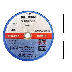 1x Felman 230x1,8 Tarcza do cięcia metalu