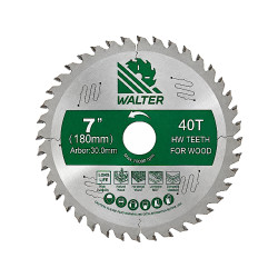 Walter 180x30x40T Tarcza widiowa piła do drewna z węglikiem spiekanym