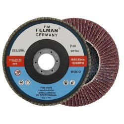 10x Felman 115 P40 Tarcza ściernica lamelkowa listkowa