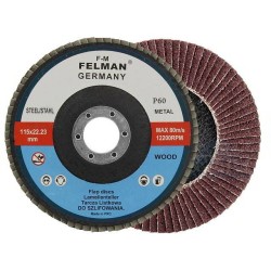 10x Felman 115 P60 Tarcza ściernica lamelkowa listkowa