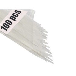100x Opaski Kablowe 200x2,5 Zaciskowe Białe Transparentne Trytki